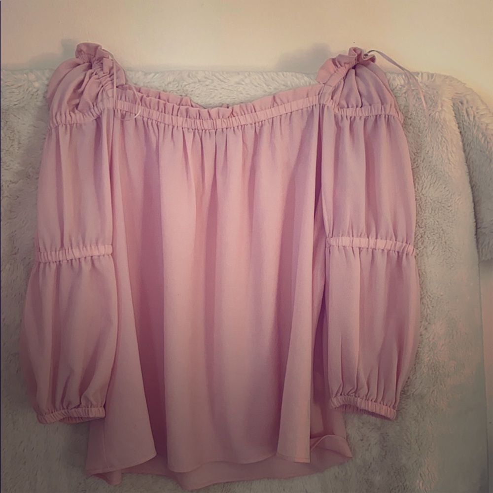 Peasant style pink top